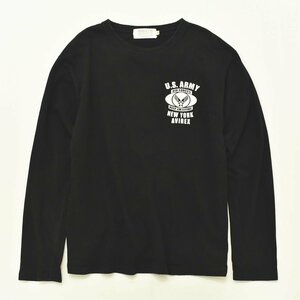 ★ アヴィレックス AVIREX LTO 長袖 Tシャツ XL ブラック メンズ エアフォース ミリタリー ロングスリーブ ロンT トラ バックプリント★