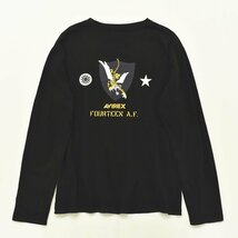 ★ アヴィレックス AVIREX LTO 長袖 Tシャツ XL ブラック メンズ エアフォース ミリタリー ロングスリーブ ロンT トラ バックプリント★_画像2