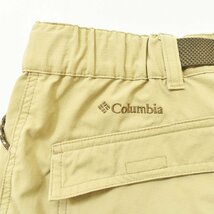 ★OMNI SHIELD コロンビア columbia 7分丈 トレッキング カーゴ パンツ L ベージュ オムニシールド リップストップ アウトドア ウェア★_画像4