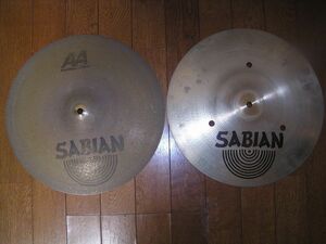 ★SABIAN セイビアン　ハイハット　フラットハッツ　14インチ　中古品