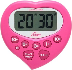 リンクシー★LINKSY★キッチンタイマー☆ハート★ピンク☆ジョイフルタイマー★未使用品♪