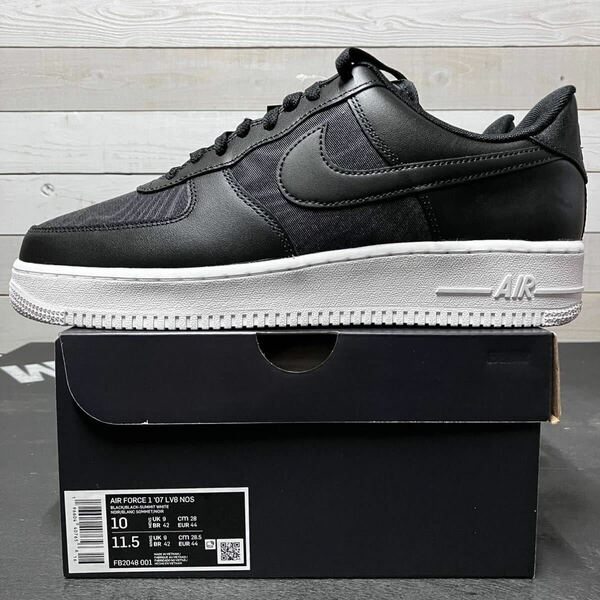 28cm NIKE AIR FORCE 1 ‘07 LV8 NOS BLACK FB2048-001 ナイキ エア フォース ワン ロー ローカット ブラック