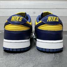 即決送料無料 26.5cm NIKE DUNK LOW RETRO DD1391-700 MICHIGAN NAVY YELLOW ナイキ ダンク ローカット レトロ ミシガン ネイビー イエロー_画像5