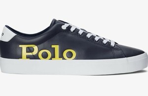 2024最新　US正規　日本未発売　Polo Ralph Lauren Longwood Logo Leather Sneaker　ポロロゴ　スニーカー　本物をお届けします!!