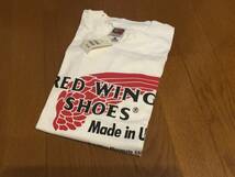 《未使用》RED WING SHOES レッドウイング ロゴ Tシャツ Mサイズ FRUIT OF THE LOOM HEAVY COTTON_画像1