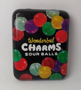 チャームス サワーボール ドロップ/CHARMS SOUR BALLS 空き缶 ブリキ缶 昭和レトロ