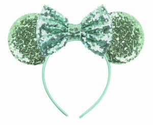  Mickey лента-ободок украшен блестками Disney зеленый зеленый 