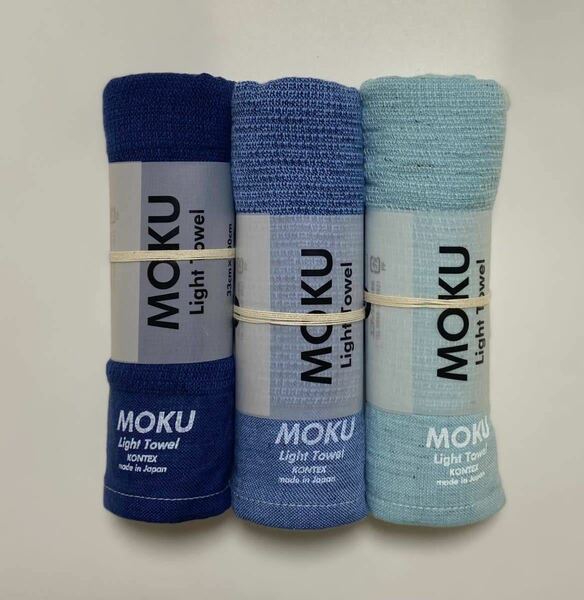 MOKU ライトタオル M サイズ フェイスタオル 今治 コンテックス　ネイビー　ブルー　アクア