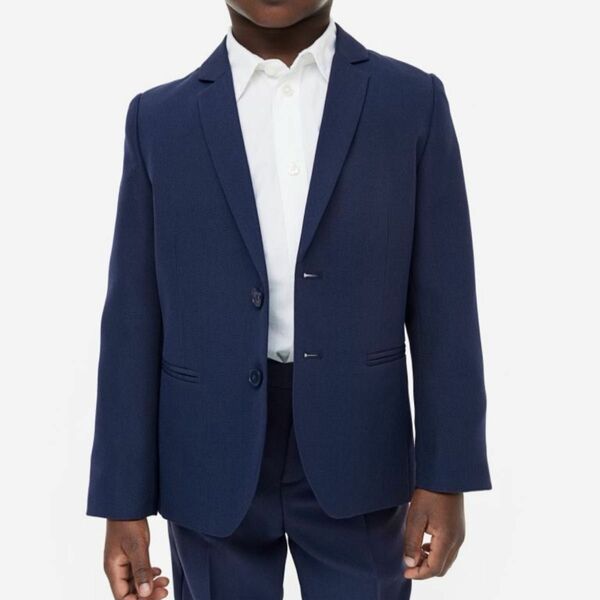 新品未使用　 H&M スーツ テーラードジャケット セットアップ　ネイビー　セレモニー　size135