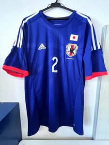 【菊水-9885】HG◆［アディダス］サッカー日本代表 ユニフォーム〈2・内田〉◆半袖／climacool／4XО◆サムライブルー◆ユーズド・中古◆KT