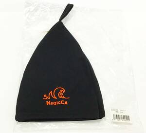 未使用 Nagicca サウナハット Mサイズ ブラック 頭周り62cm コットン 裏地メッシュ バス用品 サウナ 帽子 メンズ レディース