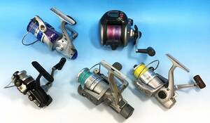 5点セット リール DAIWA EMBLEM-X 2500T/WZS TS 1000RX/RYOBI アドベンチャー 棚 SS700T/POWERFUL AUTO/SUPER PRIUS 4000 釣り用品 大量