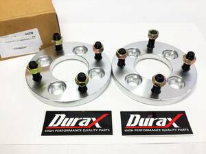 2枚セット Durax ワイドトレッドスペーサー 4穴 114.3-4H-P1.25 15mm PCD変換 ナット付 車 カー 用品 パーツ 部品 足廻り デュラックス