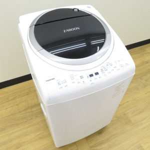 TOSHIBA ZABOON 全自動洗濯機 8.0kg AW-8VM1 2021年製 グランホワイト 簡易乾燥機能付 洗浄・除菌済み