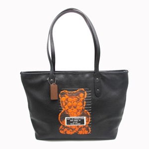 COACH コーチ VandalGummy ヴァンダルガミー コラボ トートバッグ ショルダーバッグ F78203 BEAR ベア クマ グミ レザー ブラック