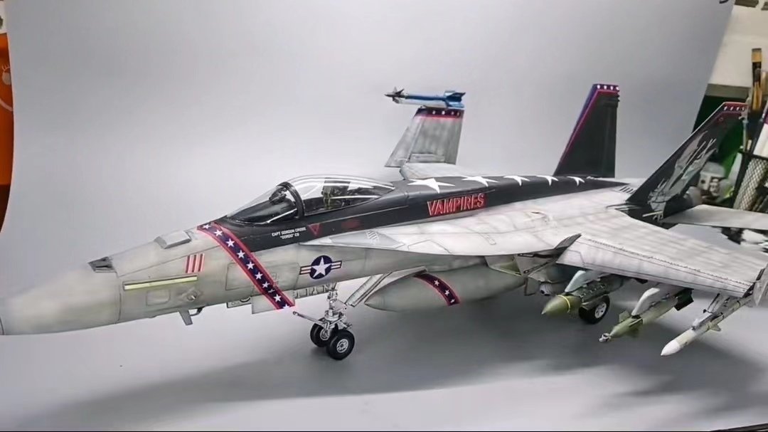 Revell 1/32 US Navy F/A-18F Super Hornet Assembled and painted finished product, Plastic Models, aircraft, Finished Product