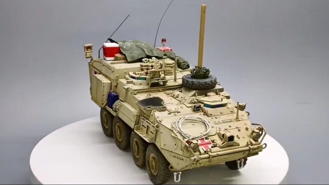 1/35 미 육군 STRYKER M1133 바퀴 달린 장갑 구조 차량, 조립하고 칠한, 완전한 제품, 플라스틱 모델, 탱크, 군용 차량, 완제품