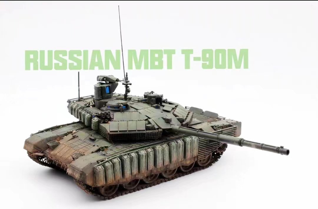 1/35 러시아 연방군 주력전차 T-90M 조립 및 도색 완제품, 플라스틱 모델, 탱크, 군용 차량, 완제품