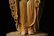 【LIG】時代仏教美術 木彫 阿弥陀如来立像 41㎝ 寺院収蔵品 ⑬ [-QW]24.1_画像7