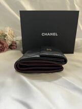 CHANEL 財布　マトラッセ　キャビアスキン　箱　保存袋　ギャランティーカード　シール　ギャラ　黒　BLACK シャネル　本物　ココゴールド_画像4