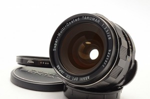 PENTAX ペンタックス Super-Multi-Coated TAKUMAR 28mm F3.5 M42マウント 単焦点 広角レンズケース、フィルター★9784