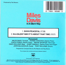 ★ USA廃盤CD ★ Miles Davis マイルス・デイヴィス ★ [ In A Silent Way ] ★　最高です。　_画像3