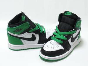 JORDAN 1 RETRO HIGH OG PS ラッキーグリーン 17cm ジョーダン1 レトロ ハイカット キッズ ナイキ NIKE 白 緑 黒 FD1412-031