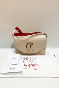 代官山)Christian Louboutin クリスチャンルブタン Loubi54 CROSSBODY SMALL ルビ54 クロスボティ ショルダーバッグ ベージュ