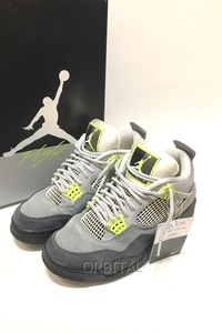 経堂) ナイキ NIKE エアジョーダン 4 レトロ SE AIR JORDAN 4 RETRO ネオン CT5342-007 スニーカー グレー サイズ27