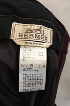 二子玉)HERMES エルメス コーデュロイパンツ ストレート ボルドー メンズ 38 国内正規_画像7