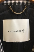 二子玉)MACKINTOSH マッキントッシュ 極美品 HUMBIE NO COLLAR ウールメルトンチェックコート 定価149,600円 レディース 4_画像7