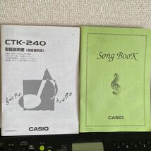 CASIO 電子ピアノ キーボード カシオ スタンド付　ピアノ　電子キーボード CTK-240 説明書付_画像4