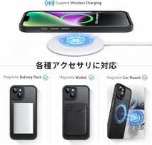  iPhone15 用 ケース [Magsafe対応] マグネット搭載 マグセーフ 充電対応 半透明 マット感 指紋防止 スマホケース アイフォン15 カバー _画像6