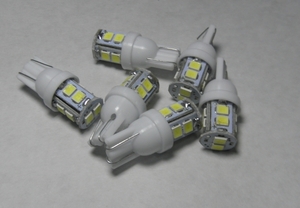 ★T10ウェッジ球 SMD/LED10連 ★即決５個+１個で220円★送料120円より