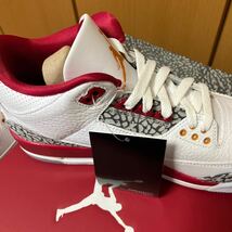 【新品】26cm Nike Air Jordan 3 Cardinal Red ナイキ エアジョーダン 3 カーディナル レッド セメント_画像5