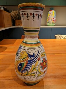 花瓶　イタリア陶器　DERUTA デルータ