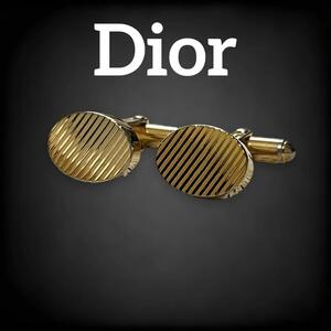 [ прекрасный товар редкий ] Christian Dior запонки Vintage Gold Christian diorti круговой ....al30