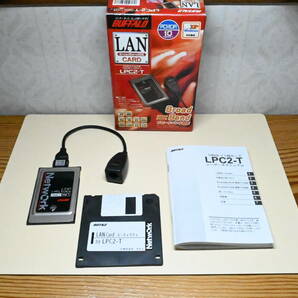 PC-9821ノート利用可能 LANカード メルコ BAFFALO LPC2-T PCMCIA TypeⅡ用の画像1