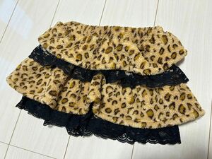 スカート 女の子 子供服 キッズ　ヒョウ柄　レオパード　豹柄　フリルスカート