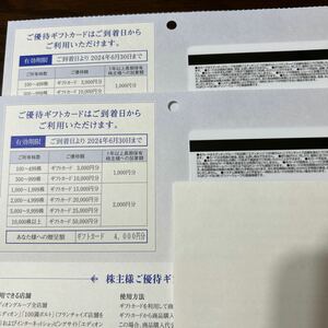 株主優待 エディオン 8000円分送料無料