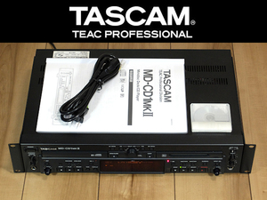 ★03 完動美品 TASCAM MD-CD1Mk2 2009年 業務用MDLP/CD複合機 取説/新品MD/電源コード付 ★