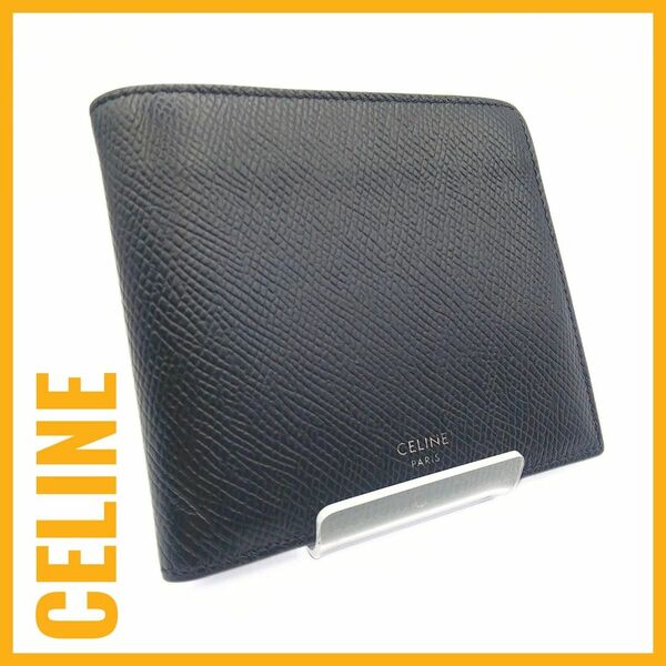 セリーヌ レザー バイフォールド ウォレット 札入れ 二つ折り財布 CELINE F-IE-2262 ファッション小物 ブラック