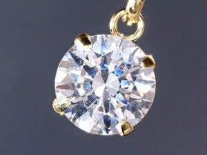 【格安】 Hカラー 1ct ダイヤモンド ネックレス 18金製 K18 国内生産品【高品質ダイヤ使用　(刻印有2121