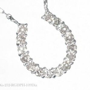 【華】ダイヤモンド ネックレス 上質 馬蹄 0.20ct プラチナ製品 国内生産 限定 3322の画像1