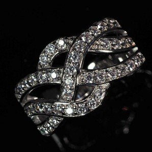 豪華 迫力 ダイヤモンド リング 指輪 PT900R21 4411の画像1