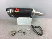 管理番号03369　【良品】　AKRAPOVIC　アクラポビッチ　スリップオン　マフラー　YZF-R25　R3　MT-25　MT-03　-21　カーボン　JMCA_画像1