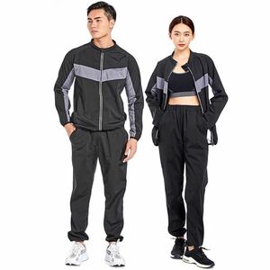 【新品】 メンズ レディース サウナスーツ 2XL 黒 上下セット ダイエット