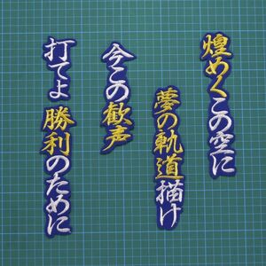 送料無料 度会 応援歌 白金/青 刺繍 ワッペン 横浜DeNAベイスターズ 度会隆輝 応援ユニフォームに