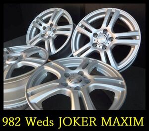 【982】T0111133▲Weds JOKER MAXIM▲16x6.5J 5穴 PCD114.3 +40 4本 プリウスα 90系 ノア ヴォクシー デリカD5 ハリアーなど