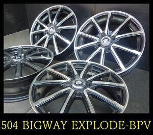 【504】FK8202274◆BIGWAY EXPLODE-BPV◆16x5J 4穴 PCD100 +45◆4本◆コンパクトカーや軽自動車 など